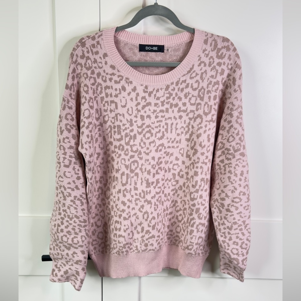 DO+BE Blush Animal Print Sweater